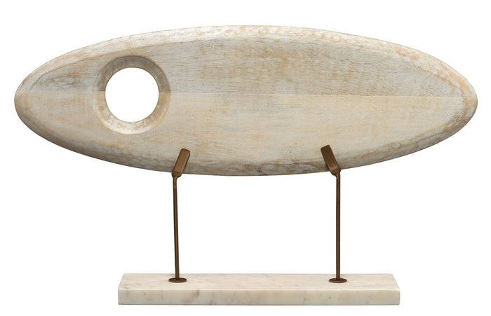 Jamie Young Spooner Object in White Washed Wood