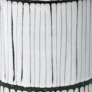 Jamie Young Striae Vessels in Cream & Dark Grey Ceramic (Set of 3)