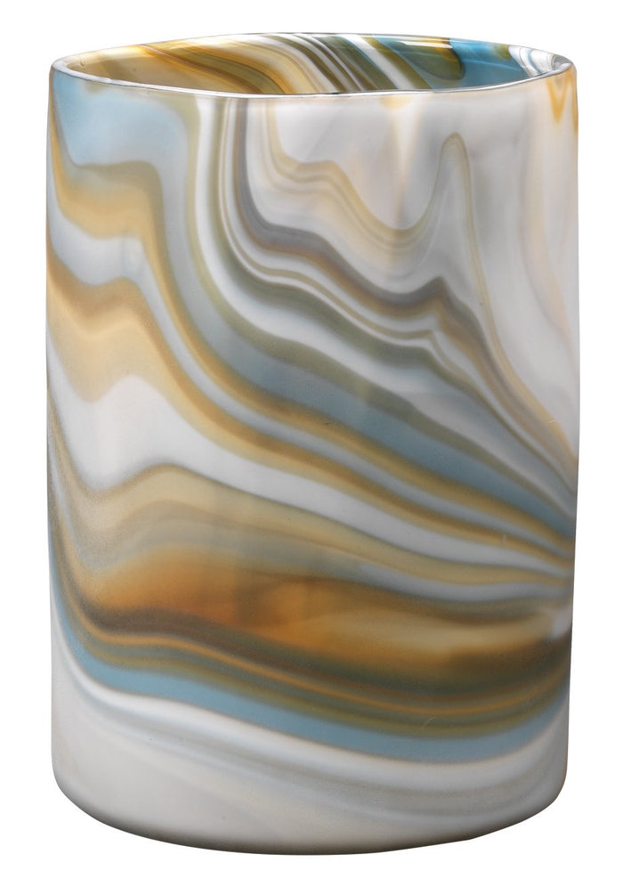 Jamie Young Medium Terrene Vase in Grey Swirl Glass