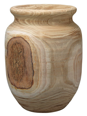 Jamie Young Topanga Wooden Vase in Natural Wood