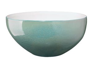 Jamie Young Tripoli Tall Rim Bowl in Ocean Ombre Reactive Glaze Ceramic
