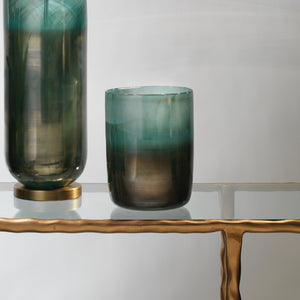 Jamie Young Medium Vapor Vase in Metallic Aqua