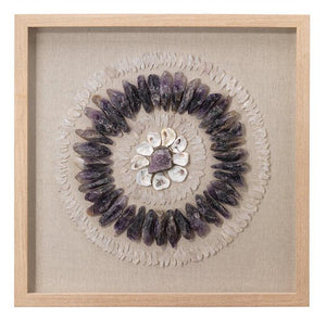 Jamie Young Crystal Framed Wall Art in Amethyst and Selenite