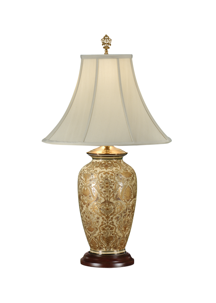 Wildwood Gold Damask Lamp