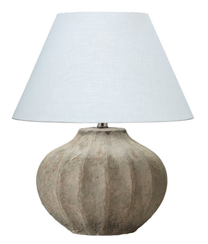 Jamie Young Clamshell Table Lamp in Sand Ceramic