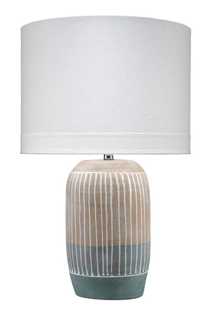 Jamie Young Flagstaff Table Lamp in Natural & Slate Ceramic