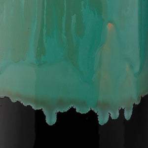 Jamie Young Wythe Table Lamp in Aqua, Black & Cream Glaze Ceramic