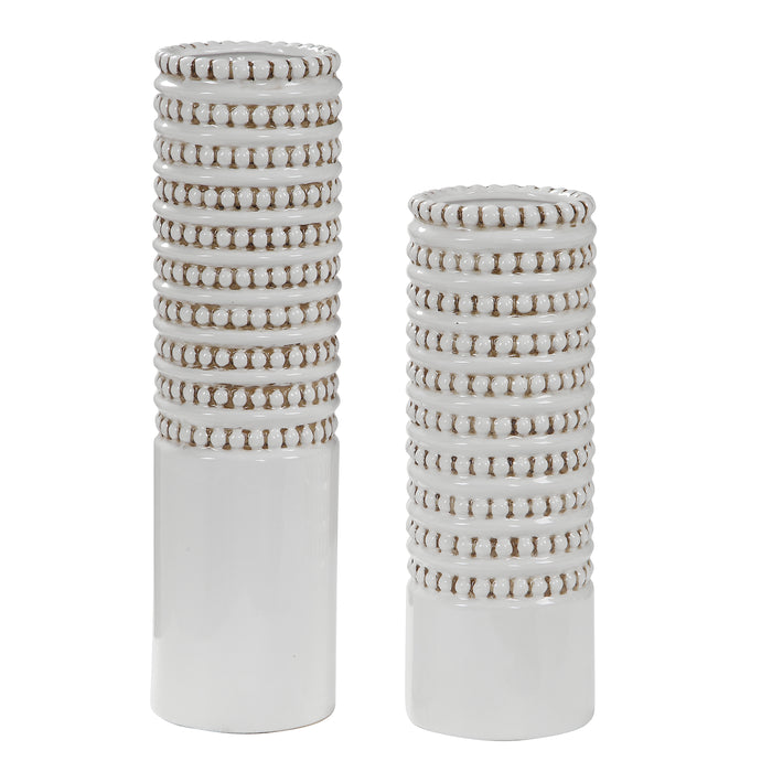 Uttermost Angelou White Vases, Set/2