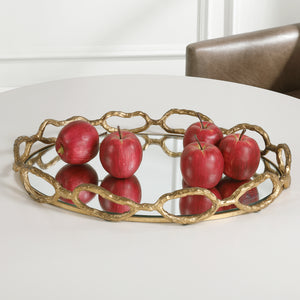 Uttermost Cable Chain Mirrored Tray