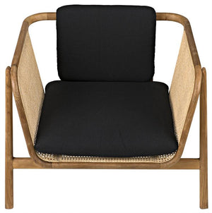 Noir Balin Chair with Caning