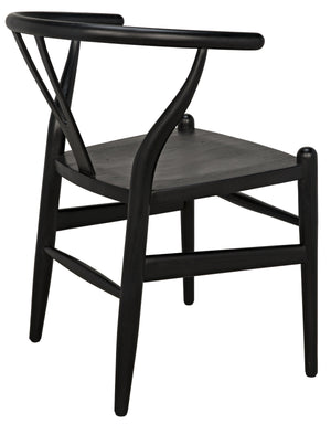 Noir Zola Chair, Charcoal Black