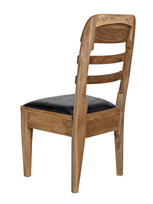 Noir Laila Chair, Teak with Leather