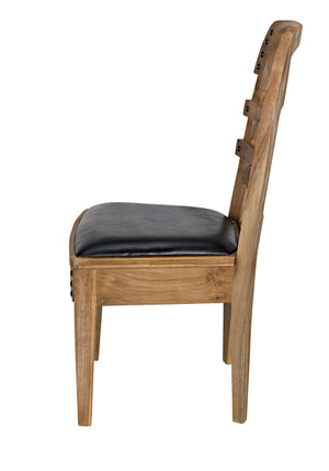 Noir Laila Chair, Teak with Leather