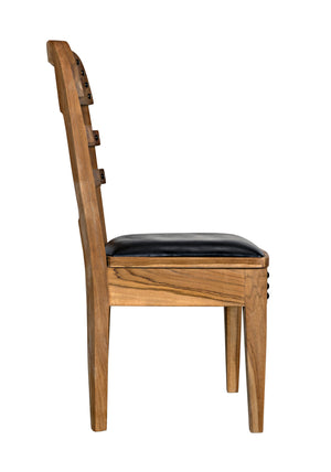 Noir Laila Chair, Teak with Leather