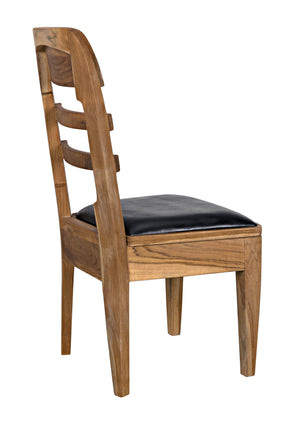 Noir Laila Chair, Teak with Leather