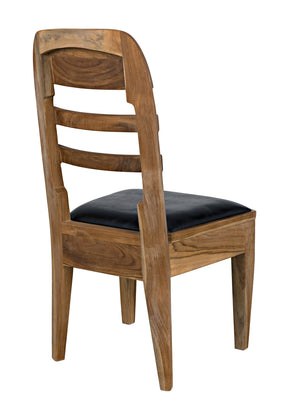 Noir Laila Chair, Teak with Leather