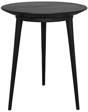 Noir Tripod Side Table, Charcoal Black