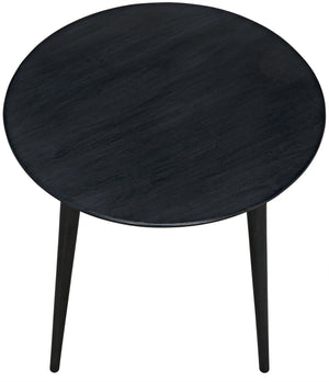 Noir Tripod Side Table, Charcoal Black