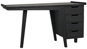 Noir Kennedy Desk, Charcoal Black