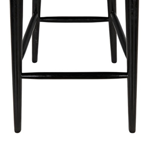 Noir Gloster Bar Chair, Charcoal Black