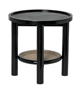 Noir Hide Away Side Table, Charcoal Black