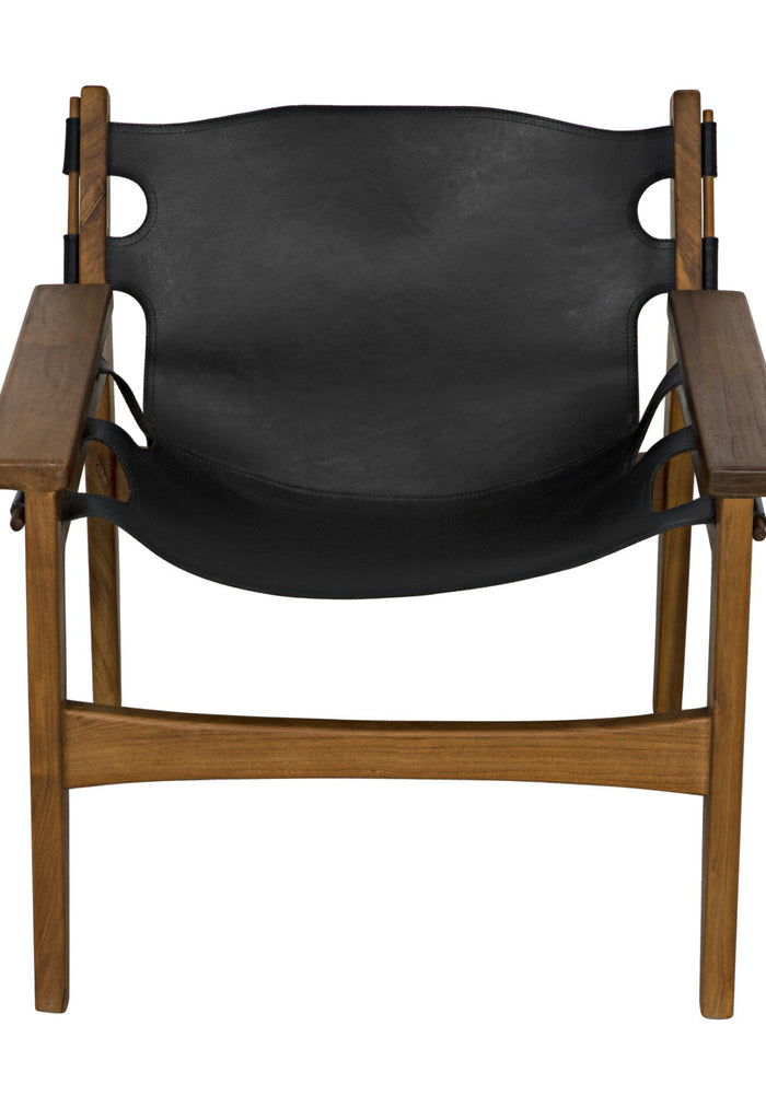 Noir Nomo Chair, Teak with Leather