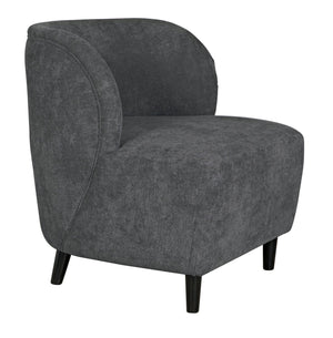 Noir Laffont Chair With Grey Fabric