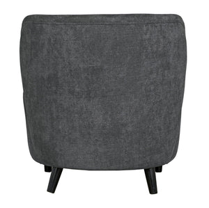 Noir Laffont Chair With Grey Fabric
