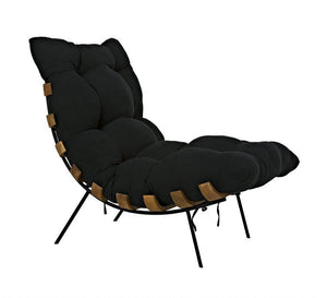 Noir Hanzo Chair with Metal Legs, Teak