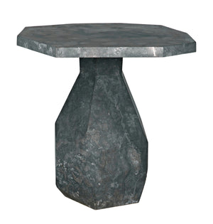 Noir Polyhedron Side Table, Black Marble