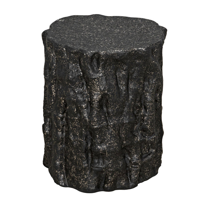 Noir Damono Stool/Side Table, Black Fiber Cement