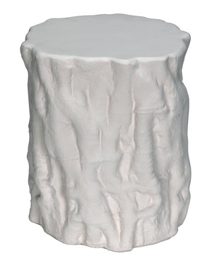 Noir Damono Stool/Side Table, White Fiber Cement