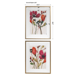 Uttermost Vivid Arrangement Floral Prints, S/2