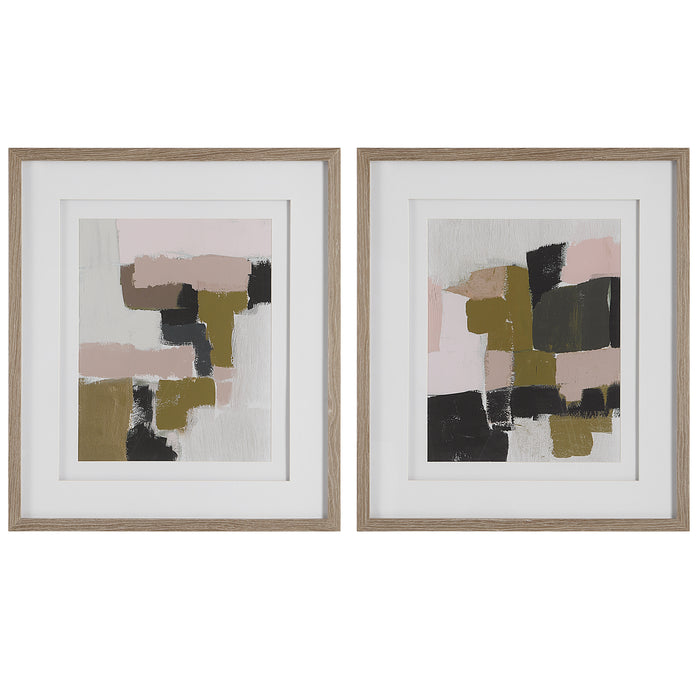 Uttermost Color Block Framed Prints, Set/2