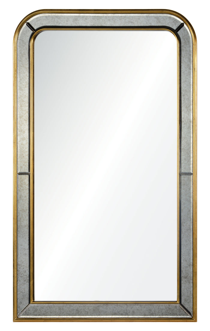 Barclay Butera for Mirror Home Phillipe Burnished Gold Leaf Mirror
