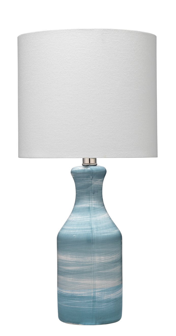 Jamie Young Bungalow Table Lamp with Shade Blue & White Swirl