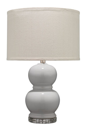 Jamie Young Bubble Ceramic Table Lamp with Drum Shade in Dove Grey