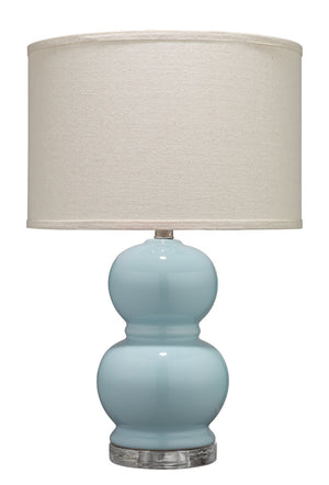 Jamie Young Bubble Ceramic Table Lamp with Drum Shade in Blue