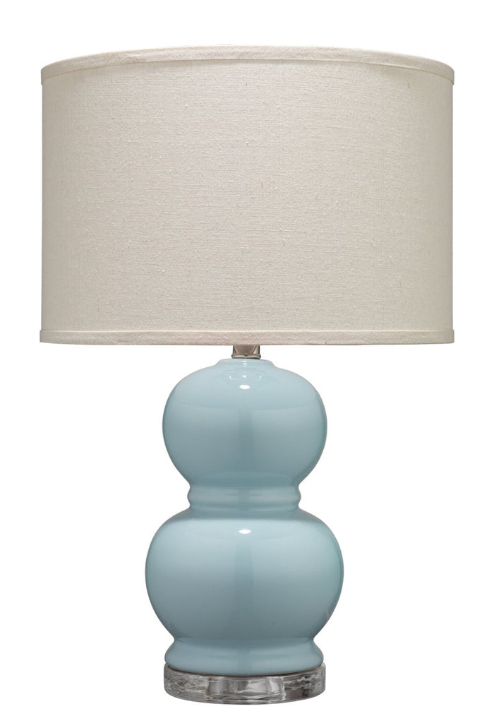 Jamie Young Bubble Ceramic Table Lamp with Drum Shade in Blue