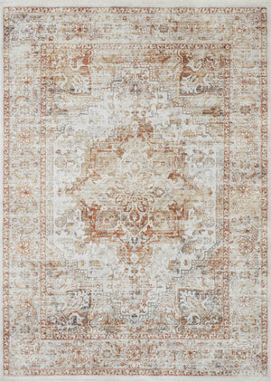 Loloi Bonney Power Loomed Ivory / Sunset Rug