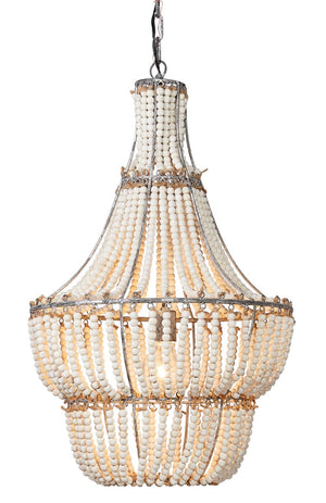 Jamie Young Blanca Chandelier in White Beads
