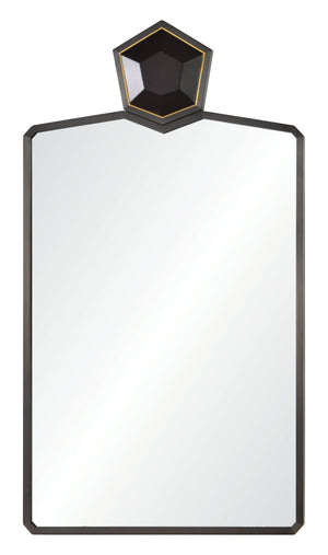 Celerie Kemble for Mirror Home Black Nickel & Gold Leaf Mirror