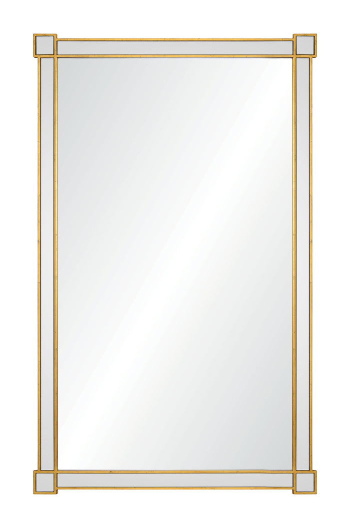 Celerie Kemble for Mirror Home Burnished Gold Leaf Mirror Framed Mirror