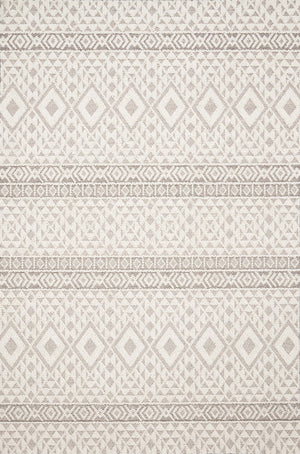 Loloi Cole Power Loomed Silver / Ivory Rug