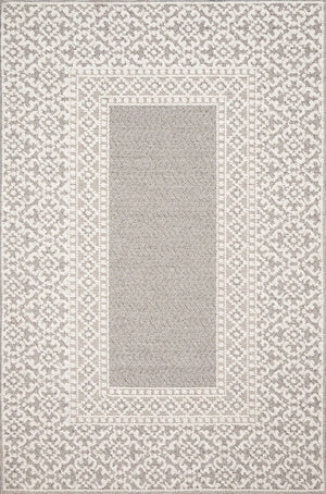 Loloi Cole Power Loomed Grey / Ivory Rug