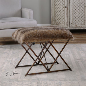 Uttermost Brannen Plush Small Bench