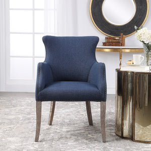 Uttermost Yareena Blue Wing Chair