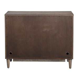 Uttermost Shield Gray Oak 2 Door Cabinet