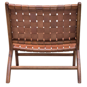 Uttermost Plait Woven Leather Accent Chair