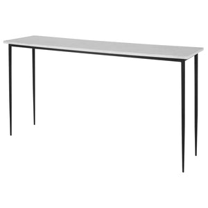 Uttermost Nightfall White Marble Console Table